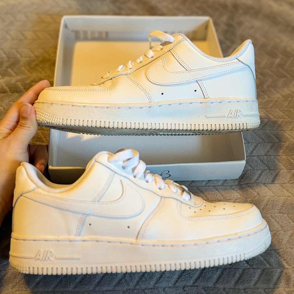 Nike White AF1 Sneakers - Picture 5 of 7